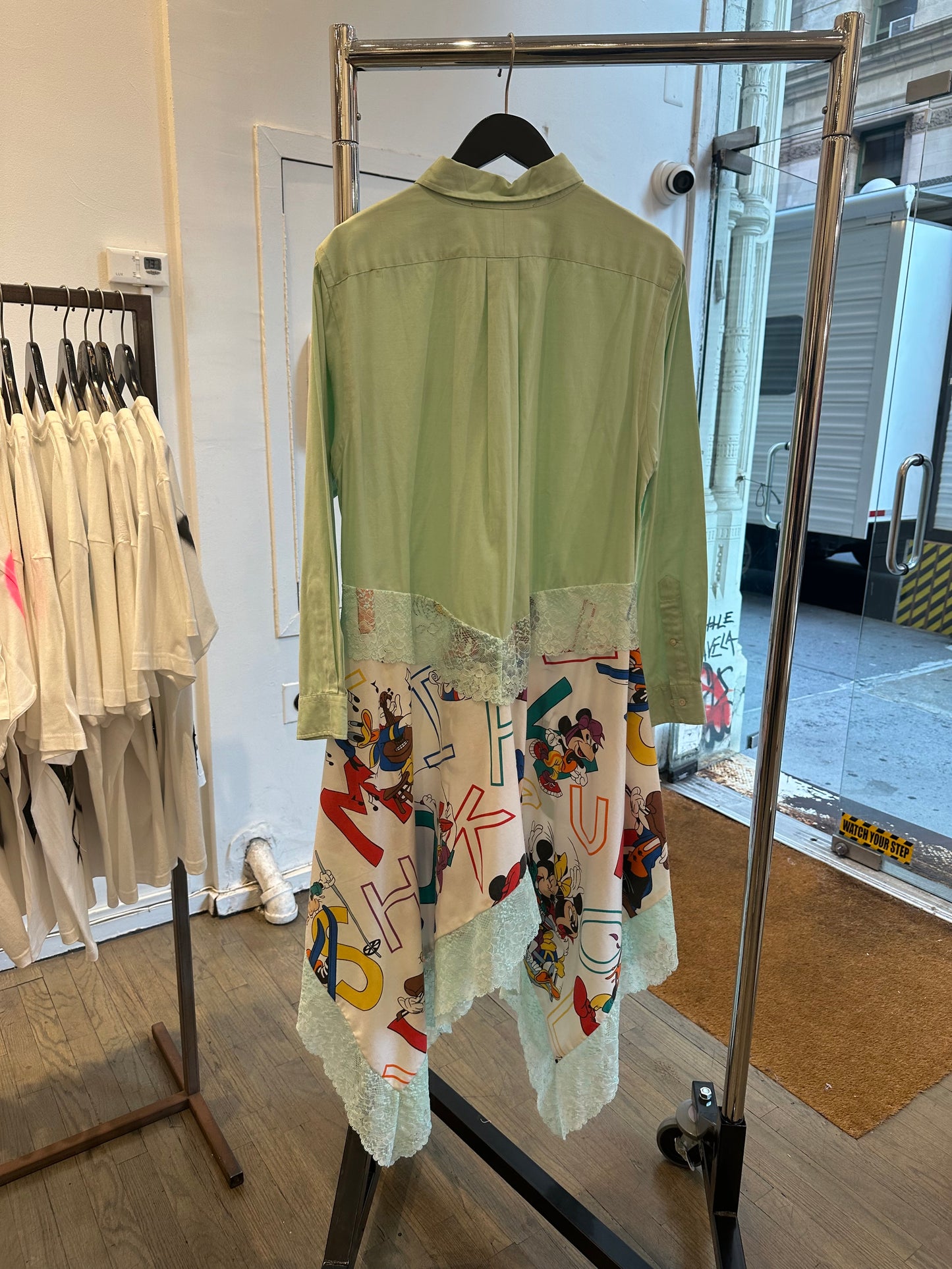 Dry Clean Only button up shirt dress
