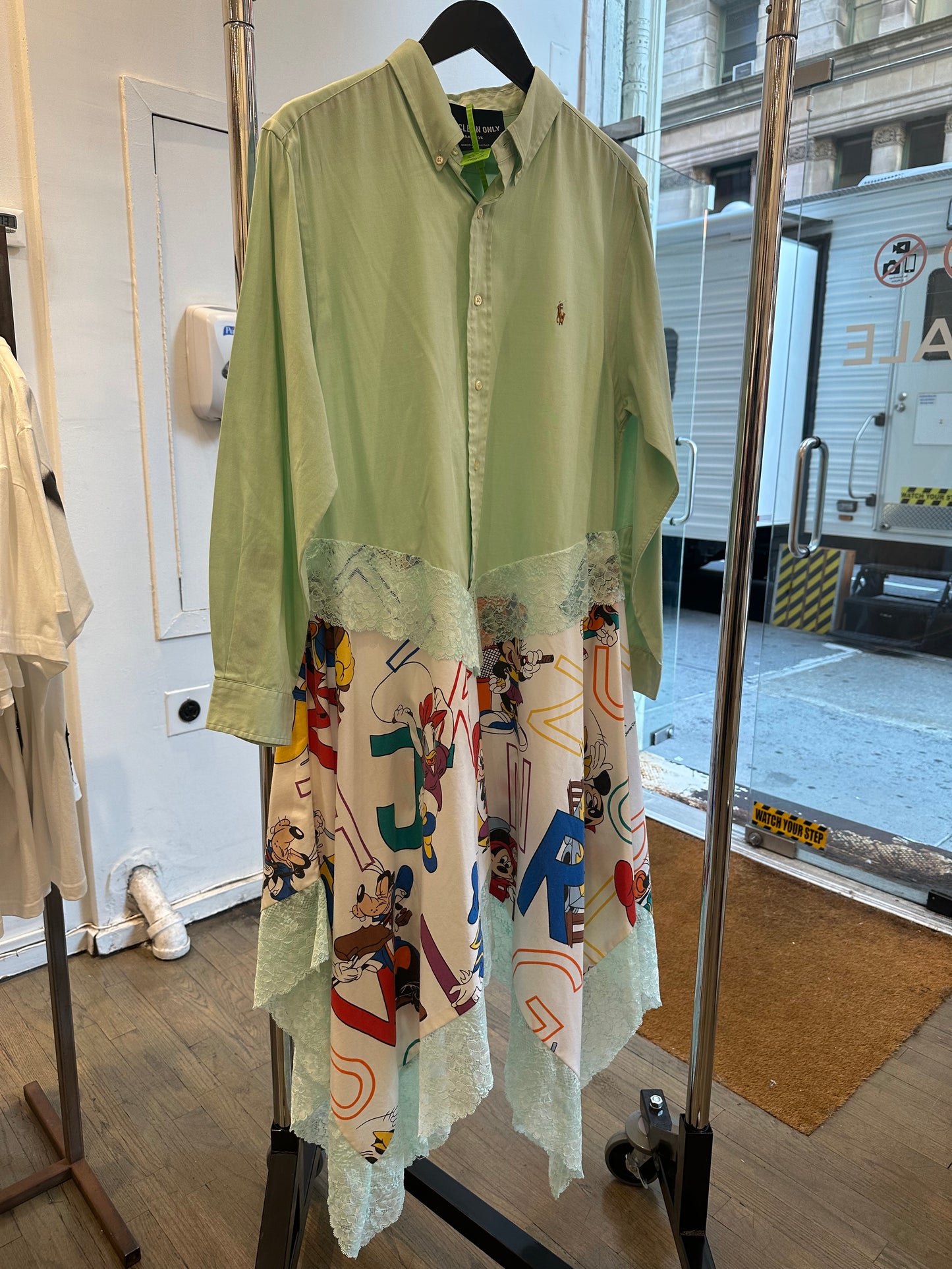 Dry Clean Only button up shirt dress