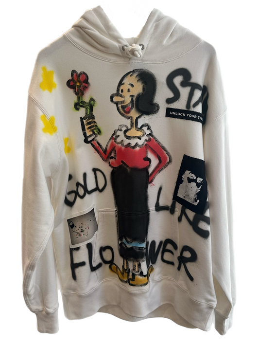 Guernika Olive Stay Gold Like Flower Hoodie