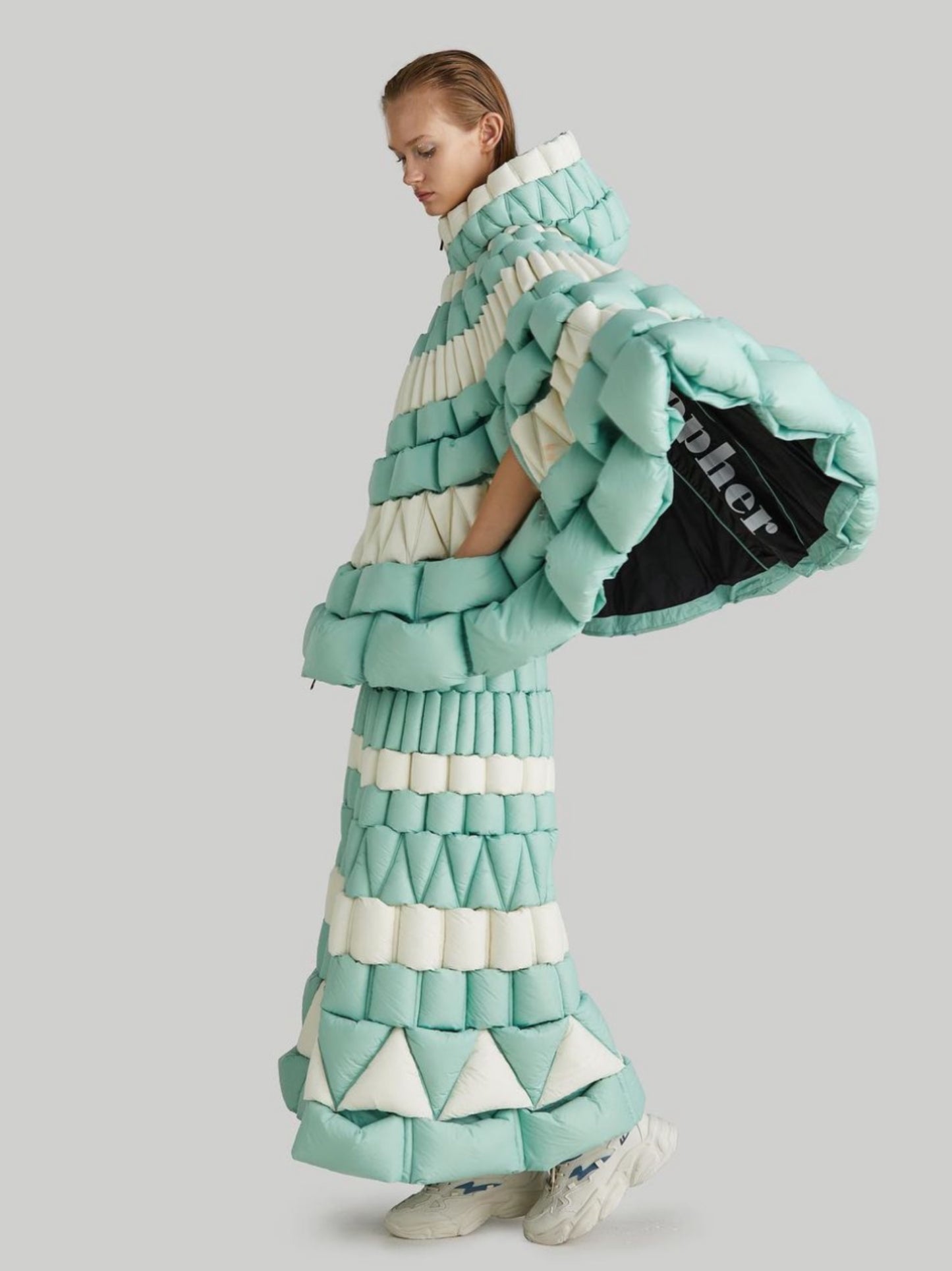 Christopher Raxxy Mint Green/ White Cape